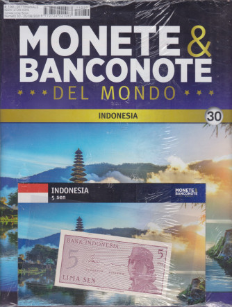 Monete e banconote del mondo uscita 30 - settimanale -25/8/2021  - Indonesia - 5 sen