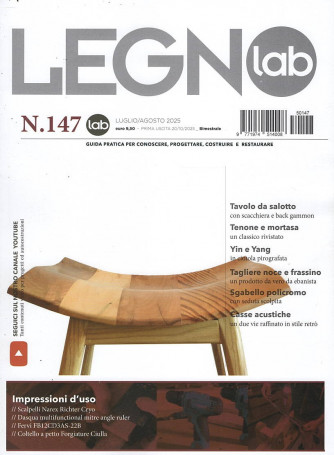 Legno Lab - Uscita n.147 - 30 Ottobre 2025 - Bimestrale