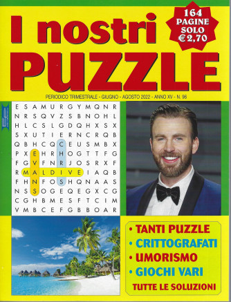 I Nostri Puzzle - n.96 - trimestrale -giugno - agosto 2022    - 164 pagine