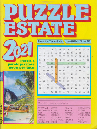 Puzzle estate 2021 - n. 110 - trimestrale - luglio- settembre  2021