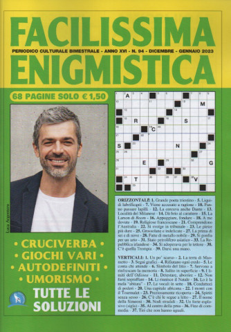 Facilissima Enigmistica - n. 94  - bimestrale - dicembre - gennaio  2023 - 68 pagine