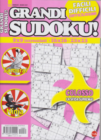 Grandi Sudoku - n. 63 - febbraio - marzo 2021- bimestrale