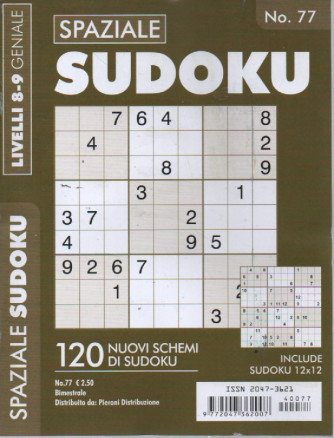Spaziale Sudoku - n.77 - livelli 8-9 geniale - bimestrale