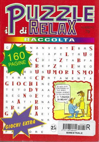 Raccolta I puzzle di Relax - n. 79- bimestrale - 160 pagine
