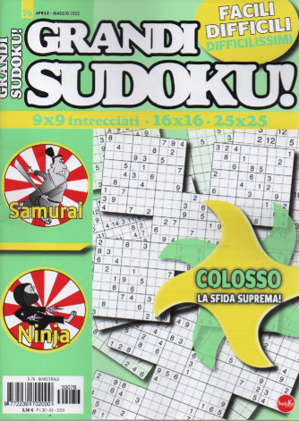 Grandi sudoku - n. 76 -aprile - maggio  2023 - bimestrale