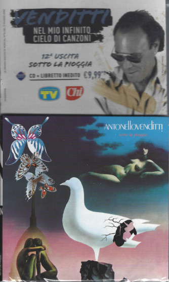 12° CD Antonello Venditti -Sotto la pioggia- cd + libretto inedito - 17/6/2022- settimanale