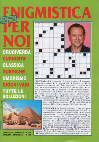 Enigmistica per noi - n. 115- novembre - gennaio 2024 - trimestrale - 100 pagine