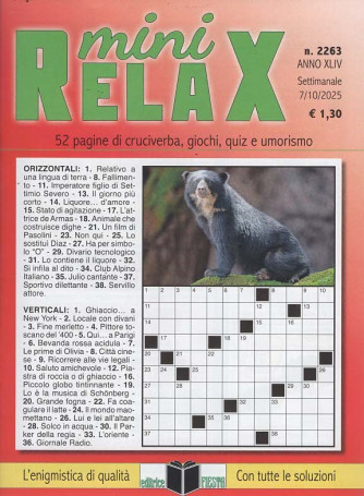 Mini Relax - Uscita n.2263 - 7 Ottobre 2025 - Settimanale