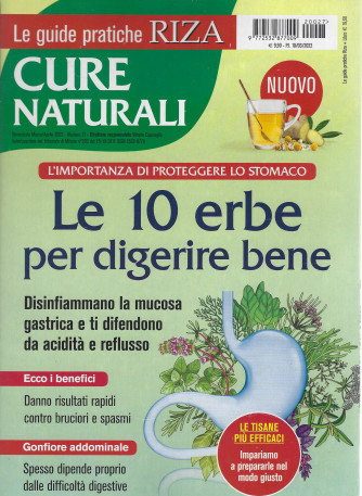 Le guide pratiche Riza - Cure naturali    - Le 10 erbe per digerire bene-  n. 27 - 10/3/2022 - bimestrale