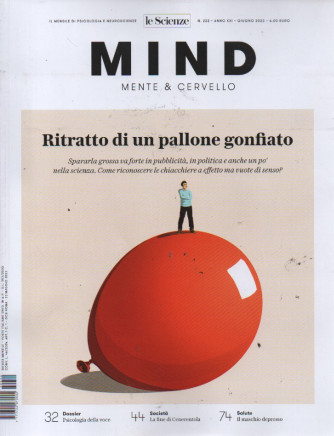 Mind - Mente & Cervello -Ritratto di un pallone gonfiato- n. 222 -giugno   2023- mensile
