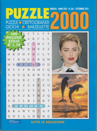 Puzzle 2000 - n. 365 - mensile -settembre 2021 - 100 pagine