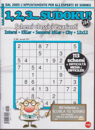 1,2,3 Sudoku! - n. 184 - mensile -gennaio 2021
