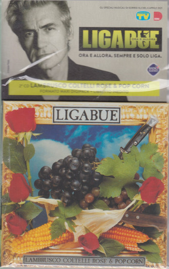 Cd Sorrisi Collezione 2 - n. 15 - Ligabue  - quattordicesima uscita  -Lambrusco coltelli rose & popcorn -+ libretto inedito -   6/4/2021 - settimanale