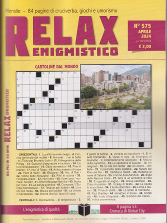 Relax enigmistico - n. 575 -aprile    2024  - mensile