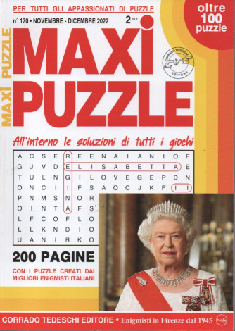 Maxi puzzle - n. 170 -novembre - dicembre 2022 - trimestrale - oltre 100 puzzle - 200 pagine
