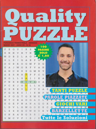Quality Puzzle - n. 54 - trimestrale -gennaio - marzo 2021 - 100 pagine