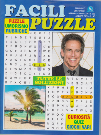 Facili puzzle - n. 293 - mensile - agosto 2021
