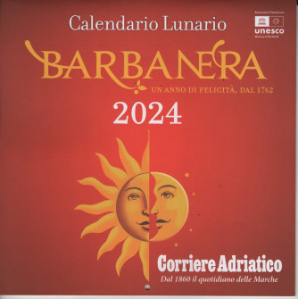 CALENDARIO Lunario 2024 BARBANERA cm. 28x56 (aperto)