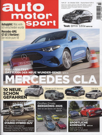 Auto Motor Sport - Uscita n.23 - 28 Ottobre 2025 - Quattordicinale - In lingua tedesca