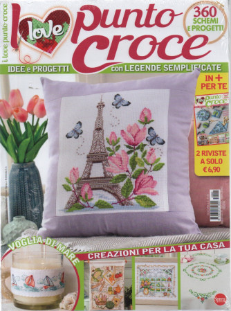 I love punto croce - n. 5 - bimestrale - febbraio - marzo 2024 - 2 riviste