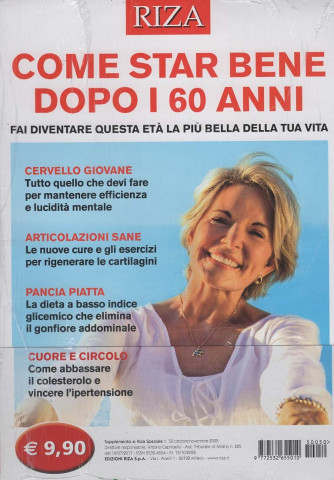 Riza Speciale - Come star bene dopo i 60 anni - Uscita n.50 - 16 Ottobre 2025 - Bimestrale