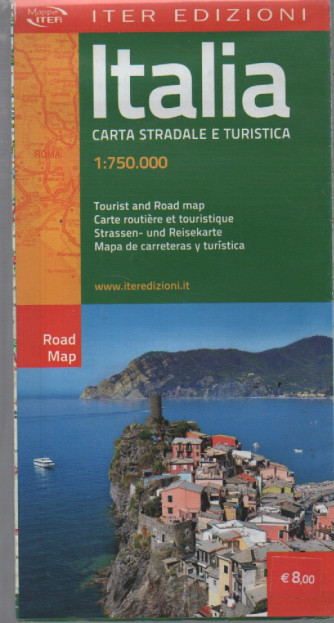 Mappa Italia - Carta stradale e turistica - 1:750.000 - settembre 2023