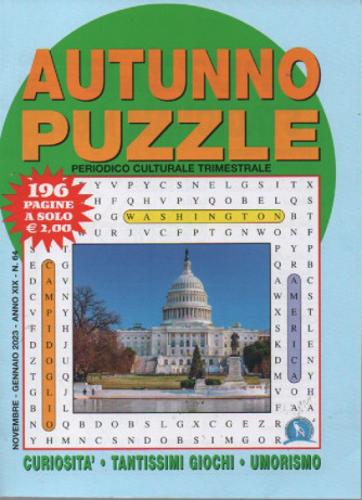 Autunno puzzle - n.64  -novembre - gennaio   2023  -Trimestrale -  196 pagine -