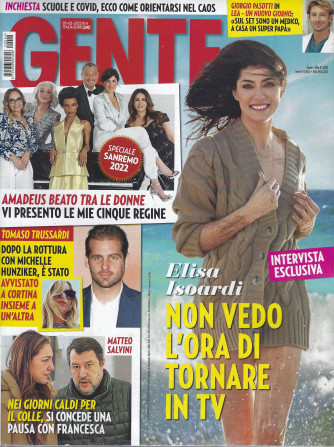 Gente - settimanale n. 4 - 5/2/2022 + Elle Italia - 2 riviste
