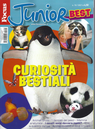 Focus Junior best - Curiosità bestiali-  n. 10-  3/12/2021- mensile