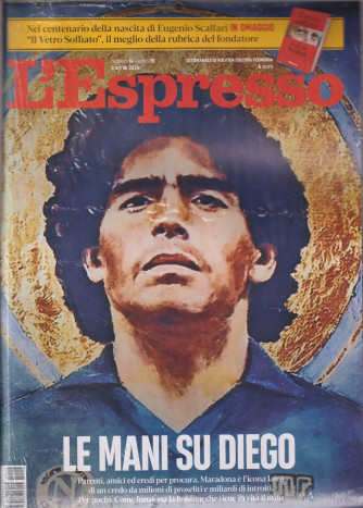 L'Espresso - n. 14  - 5 aprile   2024 - settimanale + il libro di Eugenio Scalfari - Il vetro soffiato - rivista + libro