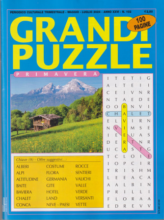 Grandi puzzle primavera- n. 102 - trimestrale -maggio - luglio  2024 - 100 pagine