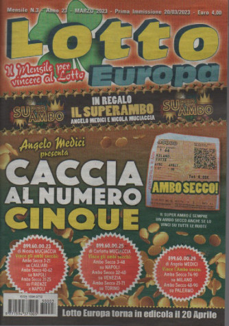 Lotto Europa - n. 3 - mensile - marzo  2023