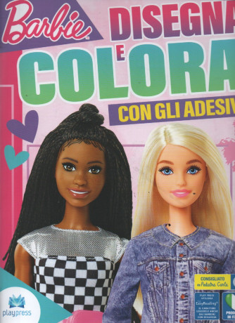 Barbie disegna e colora con gli adesivi - n. 15 - luglio agosto  2023- bimestrale