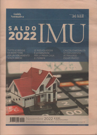 Guida alle novità fiscali - Saldo IMU 2022 - n. 2 - novembre 2022 - mensile