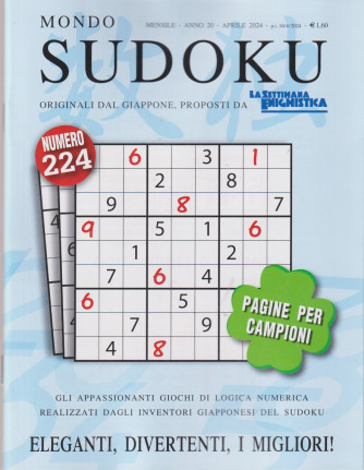Mondo Sudoku - n. 224 - mensile -aprile    2024