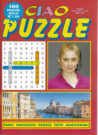 Ciao puzzle - n. 407- mensile -aprile    2024 - 100 pagine