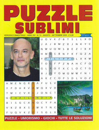 Puzzle sublimi - n. 74 - bimestrale -agosto - settembre 2022