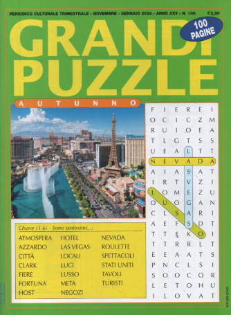 Grandi puzzle autunno- n. 100 - trimestrale - novembre - gennaio  2023 - 100 pagine