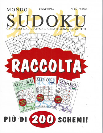 Raccolta Mondo Sudoku - n. 65 - bimestrale -aprile - maggio  2024