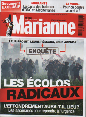 Marianne - n. 1339 - du 10au 16 novembre  2022 - in lingua francese