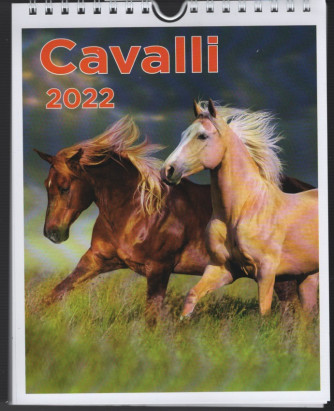 Calendario a parete e da tavolo CAVALLI 2022 - cm. 17 x 21 con spirale