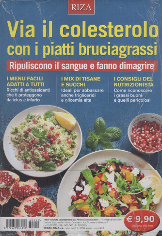 Alimentazione Naturale Riza - Via il colesterolo con i piatti bruciagrassi - Uscita n.112 - 30 Aprile 2026 - Bimestrale
