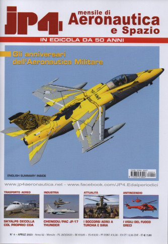 Jp4  - Mensile di Aeronautica e Spazio - n. 4-aprile   2023 - mensile