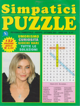 Simpatici  Puzzle - n. 47 - trimestrale - agosto - ottobre  2021 - 132 pagine