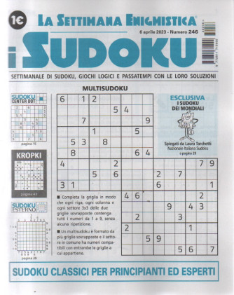 La settimana enigmistica - i sudoku - n.246 -6 aprile   2023 - settimanale