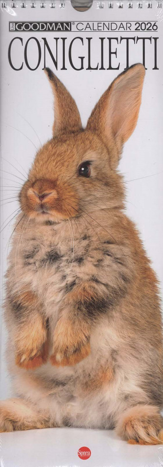 Calendario Coniglietti 2026 (15x41 cm con spirale)