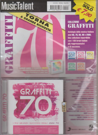 GRAFFITI  70. I PIU' GRANDI SUCCESSI DEGLI ANNI 70.  RIVISTA + CD.
