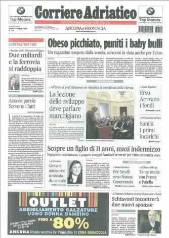 Corriere Adriatico di Sabato 14 Maggio 2016