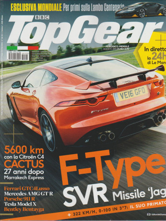 Top Gear - Mensile n. 105 Agosto 2016