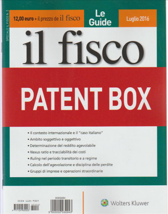  Patent Box - le guide de Il Fisco - in edicola dal 28 Luglio 2016
